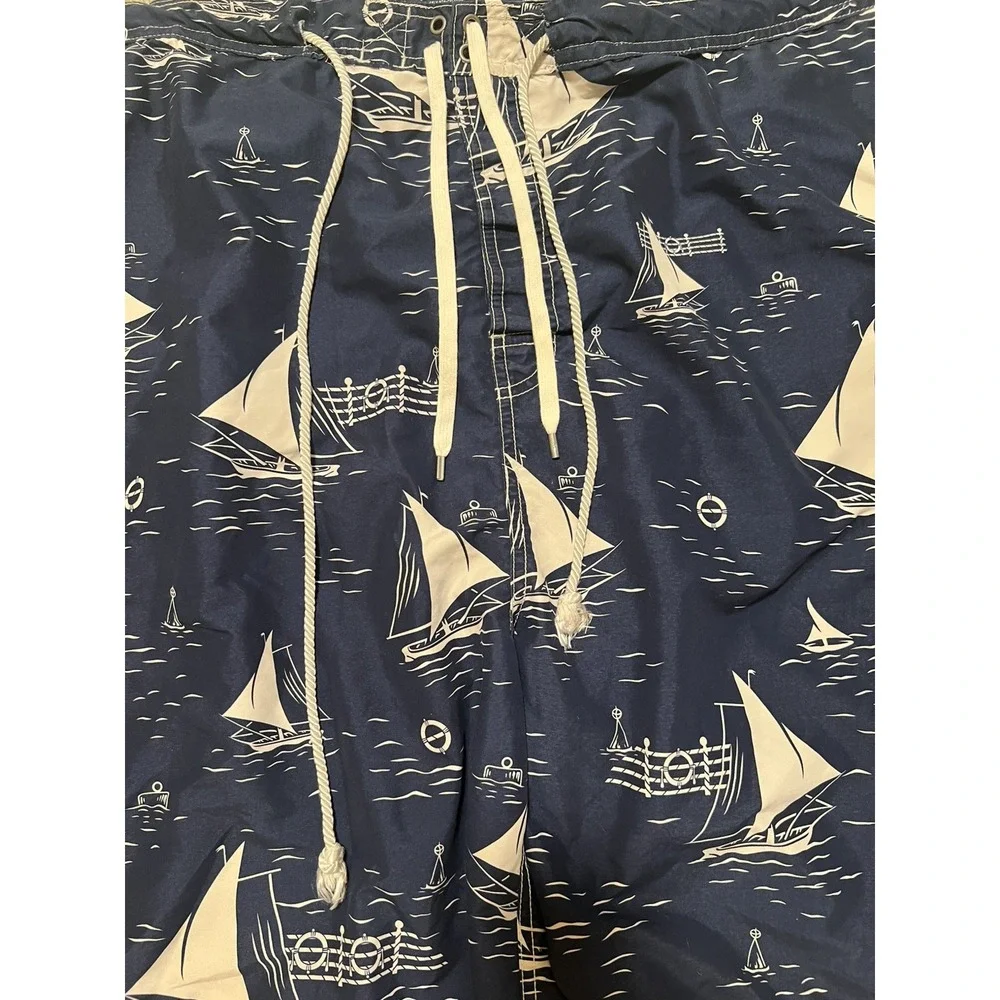 Vtg Polo Ralph Lauren Board Swim Trunks Shorts Nautical Sailing 4XLT